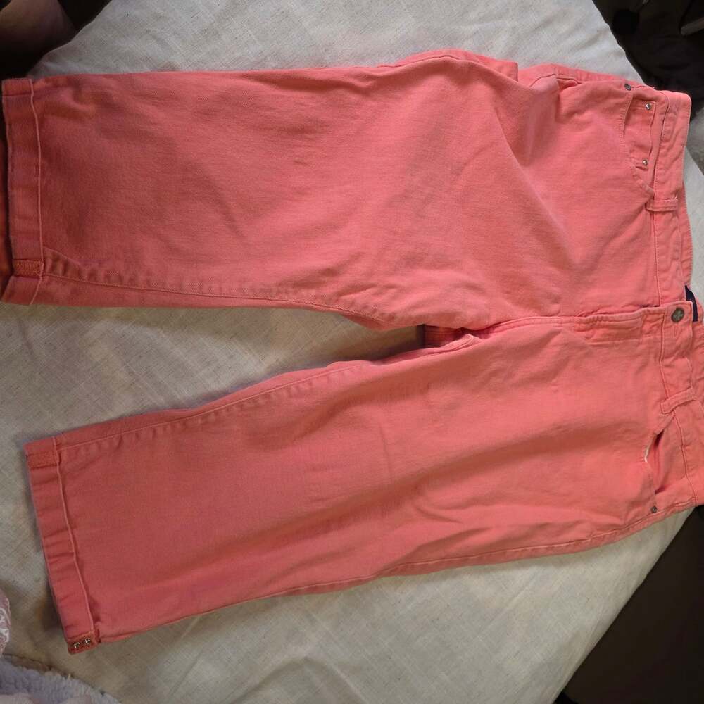NYDJ Coral Pink Lift Tuck Technology Cuffed Capris Size 20W